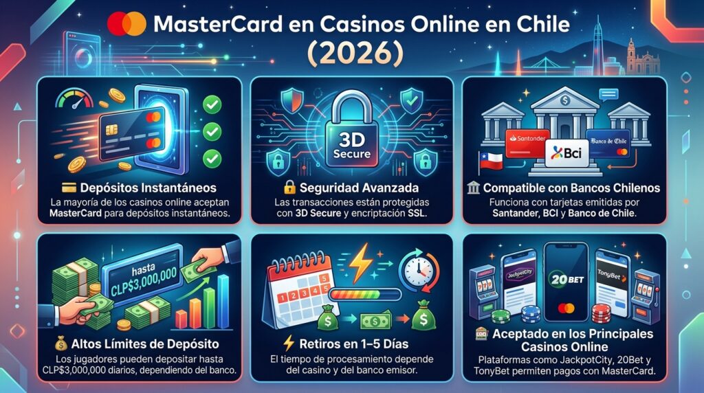 Casinos Online que Aceptan MasterCard en Chile